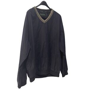 Scottish‎ Winds by KBB Mens XL Navy Blue V-Neck Golf Windshirt Pullover Russia